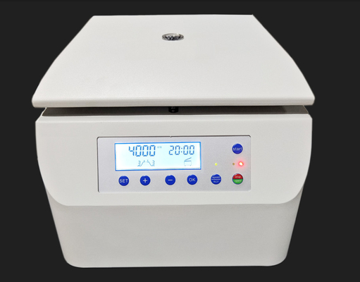 سانتریفیوژ آزمایشگاهی تخت کم سرعت 4000 دور در دقیقه با روتور زاویه ثابت 6x50 میلی لیتر