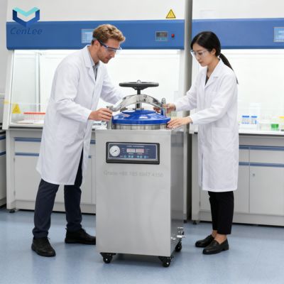 قیمت خوب Automatic Control Vertical Sterilizer with LCD Touch Screen آنلاین