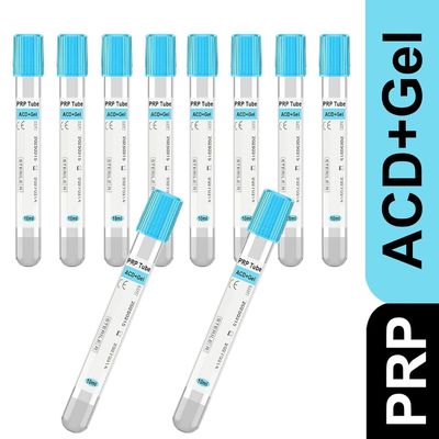 لوله های PRP 10 میلی لیتری برای سیستم PRP، لوله شیشه ای ACD و ژل، جعبه 10 عددی بسته بندی شده جداگانه