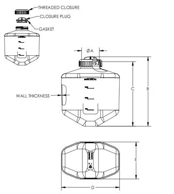 قیمت خوب 2400ml 2L بطری سانتریفیوژ با ظرفیت فوق العاده مواد مصرفی تجربی سازگار با Thermo Sorvall H-12000 روتر آنلاین